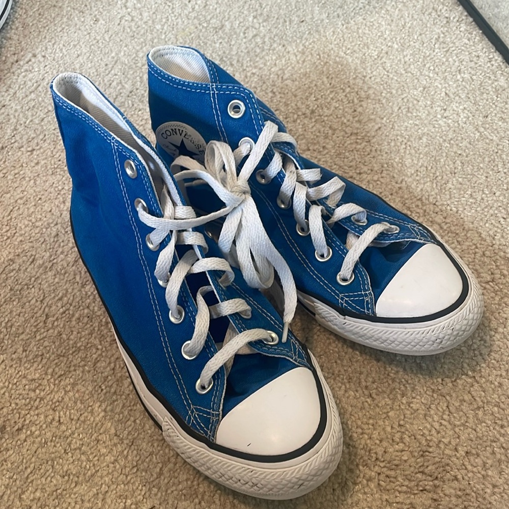 Blue High Top Converse